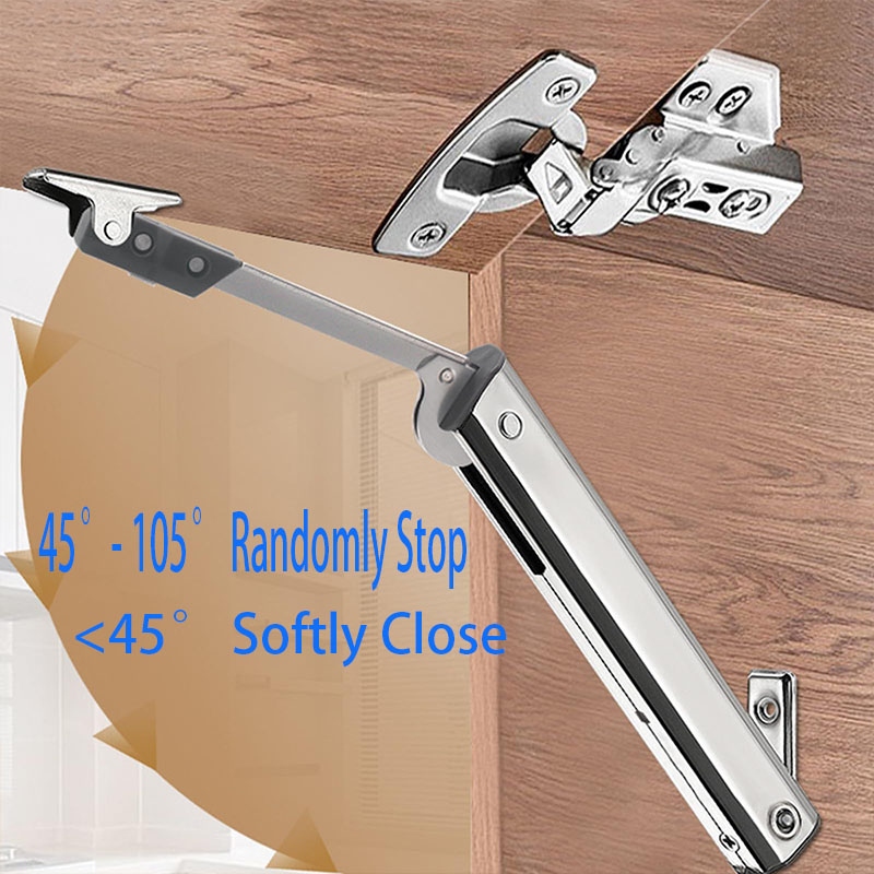 Soft Close Hinge - บานพับตู้ไฮดรอลิกแบบ Heavy Duty หยุดได้ทุกตำแหน่ง บานพับครัวแบบปิดนุ่มนวล ปรับระดับได้