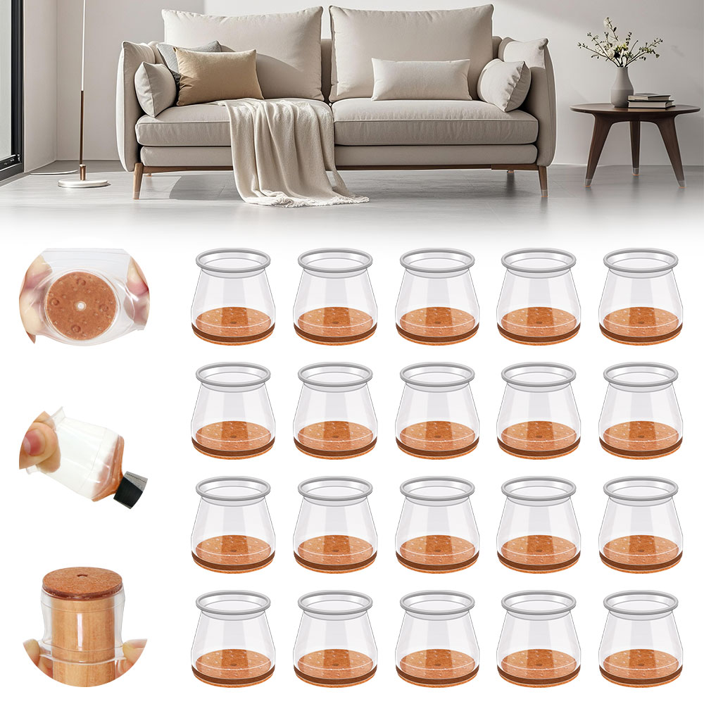 Furniture Hardware Feet - ปลอกขาเก้าอี้ซิลิโคน 24-36 ชิ้น ป้องกันรอยขีดข่วน ปลอกหุ้มขาโต๊ะ เฟอร์นิเจอร์