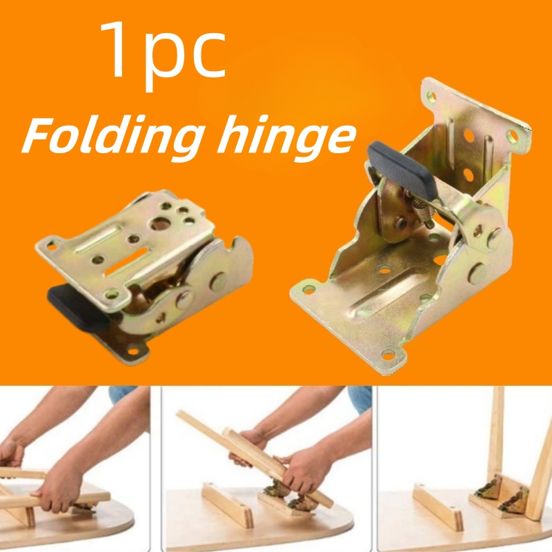 Used Furniture Hardware - 1PC 90 องศาพับโต๊ะบานพับใช้สําหรับขาโต๊ะ,ล็อคอัตโนมัติบานพับเหล็ก,ฮาร์ดแวร์เฟอร์นิเจอร์พับอุปกรณ์เสริม