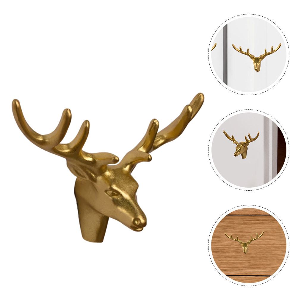 Unique Furniture Hardware Pulls - มือจับตู้ทองเหลืองรูปทรงกวาง ดีไซน์โดดเด่น สำหรับลิ้นชัก ตู้เสื้อผ้า ตู้เก็บของ ลูกบิดตกแต่งรูปสัตว์