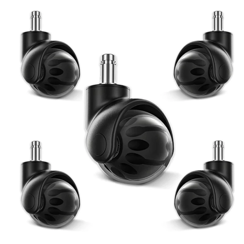 Furniture Screw Type - (5 ชิ้น) ล้อเก้าอี้สำนักงานแบบลูกบอลขนาด 2 นิ้ว วัสดุไนลอน