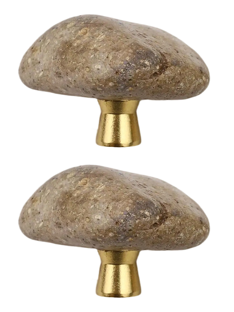 Unique Furniture Hardware Pulls - 2 ชิ้นที่ไม่ซ้ำกันสร้างสรรค์หินธรรมชาติมือจับประตูตู้ลิ้นชักดึงเฟอร์นิเจอร์ฮาร์ดแวร์อุปกรณ์เสริมสีสุ่ม