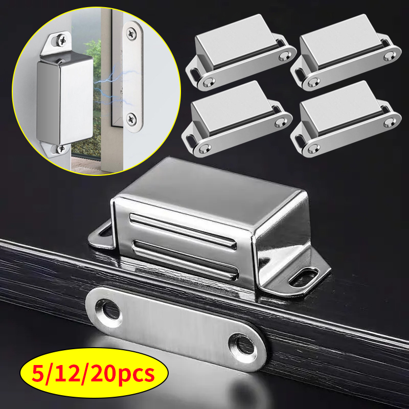 Used Furniture Hardware - 5/12/20 ชิ้นตัวล็อคประตูแม่เหล็ก, การดูดซับแม่เหล็ก, ใช้สำหรับตู้, ตู้เสื้อผ้า, ฮาร์ดแวร์ล็อคประตูเฟอร์นิเจอร์
