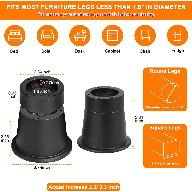 4 ชิ้น Heavy Duty เฟอร์นิเจอร์ - Furniture Hardware Feet บทวิจารณ์และราคา