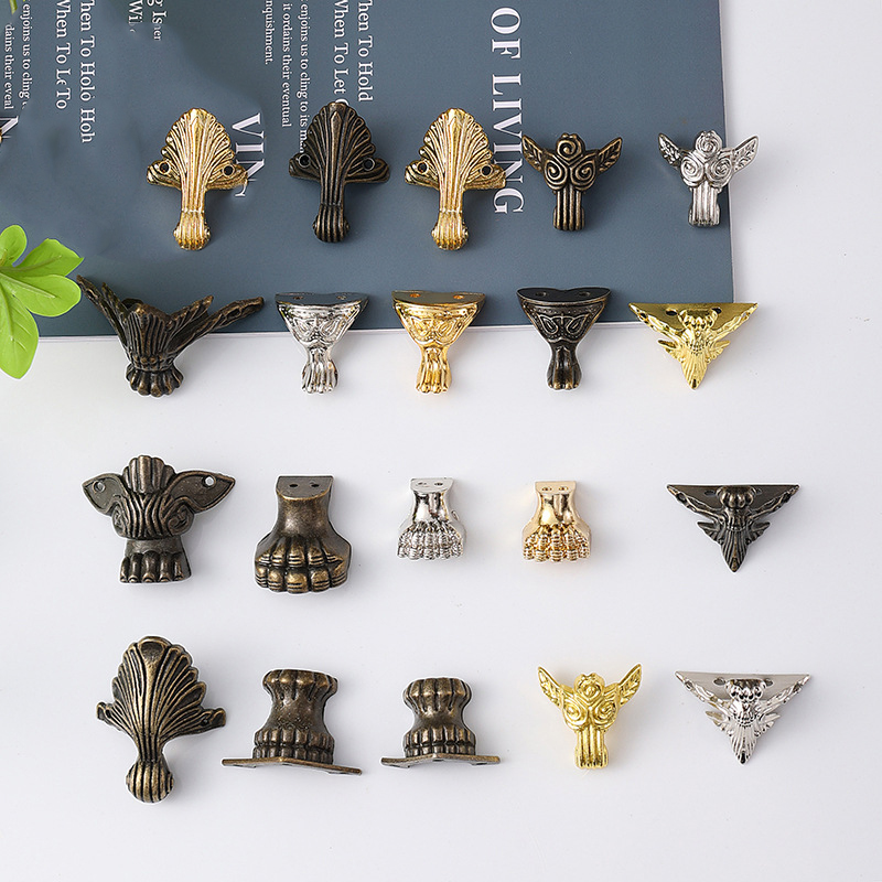 ฐานขากล่องโบราณ4ชิ้นกล่องเก็บเ - Corner Bracket Angle บทวิจารณ์และราคา