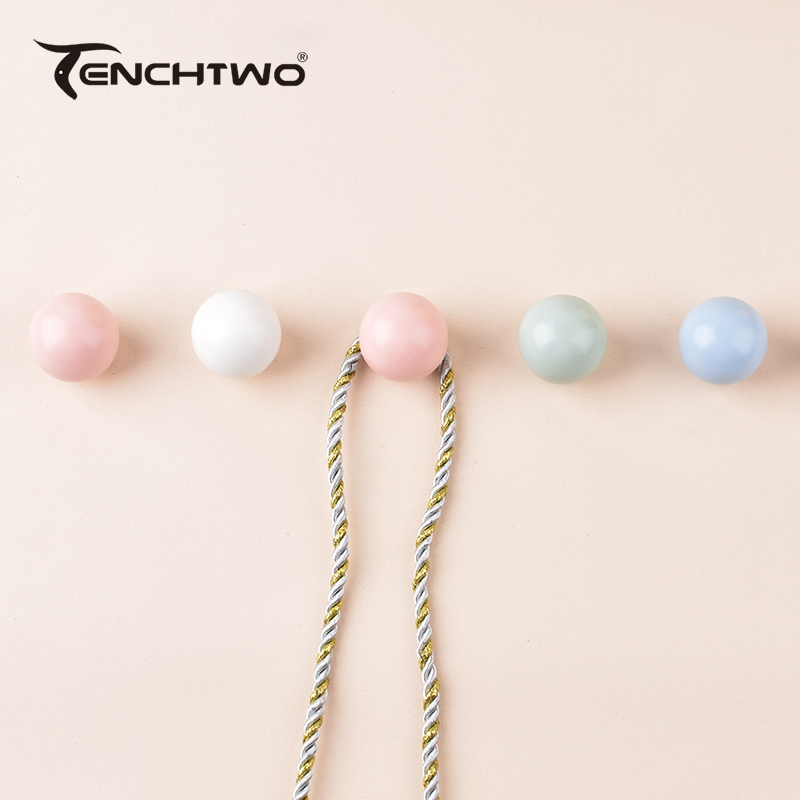 ตะขอเซรามิกทรงกลมตะขอแขวนเสื้อ - Furniture Hardware Pulls บทวิจารณ์และราคา
