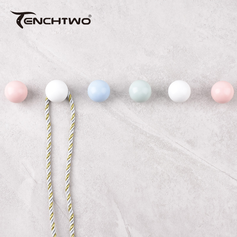 ตะขอเซรามิกทรงกลมตะขอแขวนเสื้อ - Furniture Hardware Pulls บทวิจารณ์และราคา