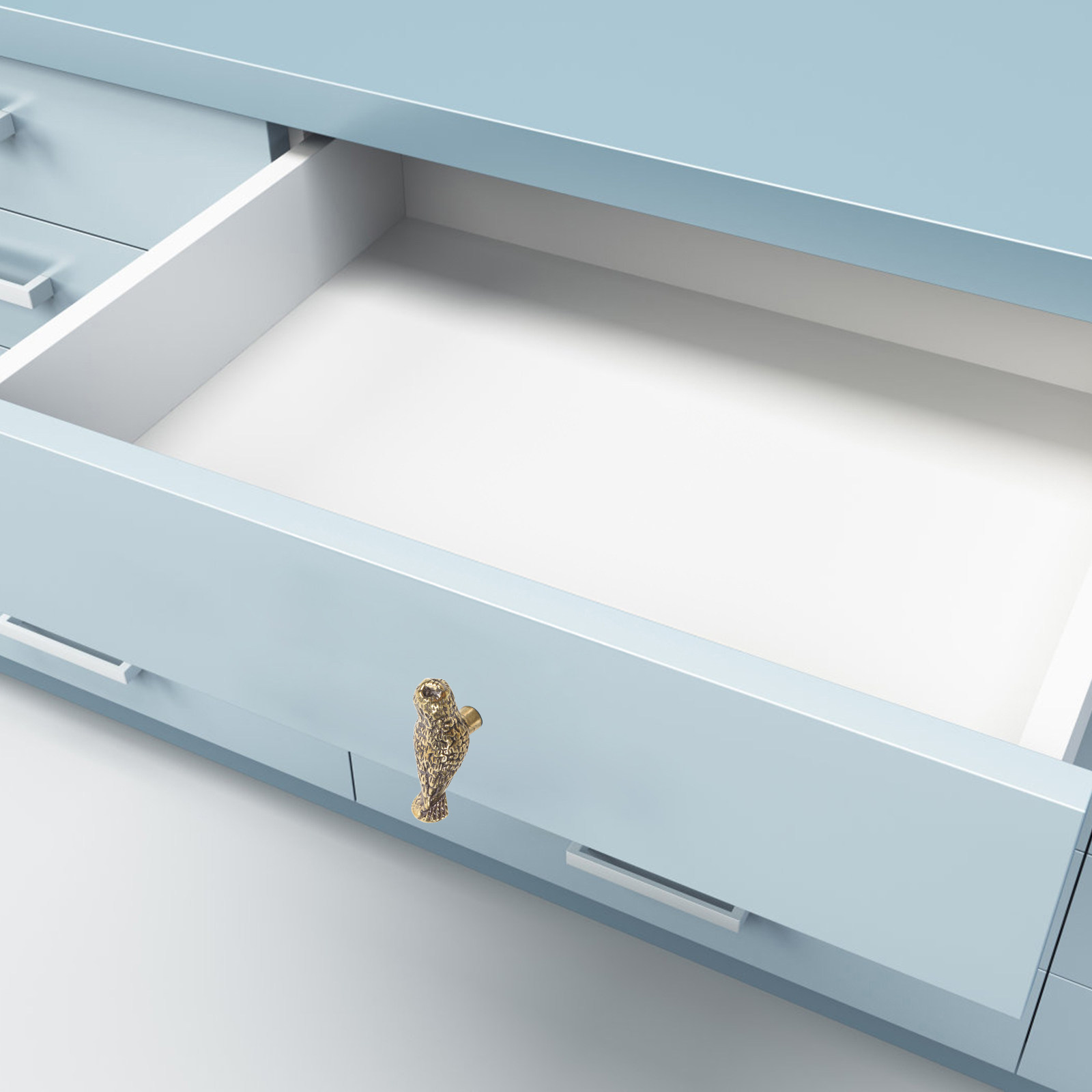 มือจับลิ้นชักทองเหลืองรูปนกฮูก - Unique Furniture Hardware Pulls บทวิจารณ์และราคา