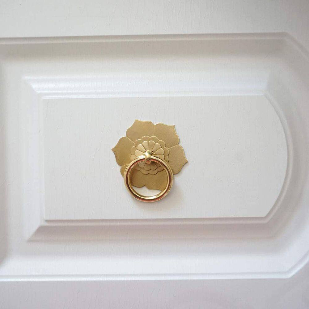 มือจับตู้ทองเหลืองลายดอกไม้ ห่ - Unique Furniture Hardware Pulls บทวิจารณ์และราคา
