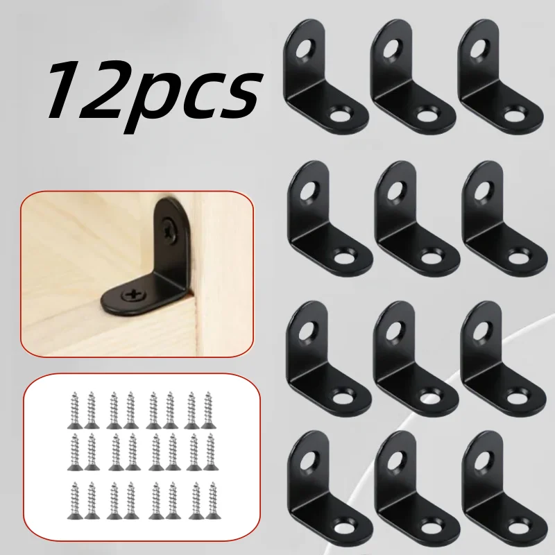 วงเล็บรูปตัว L มุมขวาโลหะสีดํา - Used Furniture Hardware บทวิจารณ์และราคา