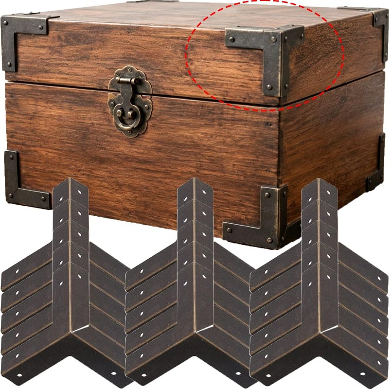 ชุดอุปกรณ์ป้องกันมุมกล่องเหล็ก - Furniture Hardware Antique บทวิจารณ์และราคา