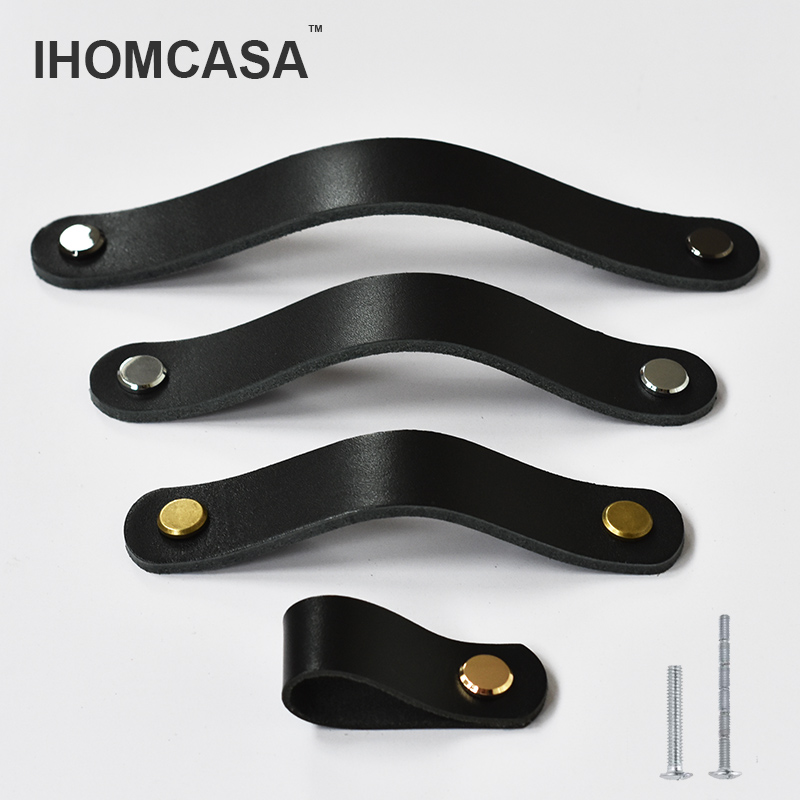 IHOMCASA หนังสีดํา Knobs ตู้ตู - Restoration Hardware Furniture Used บทวิจารณ์และราคา