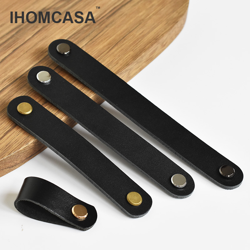 IHOMCASA หนังสีดํา Knobs ตู้ตู - Restoration Hardware Furniture Used บทวิจารณ์และราคา