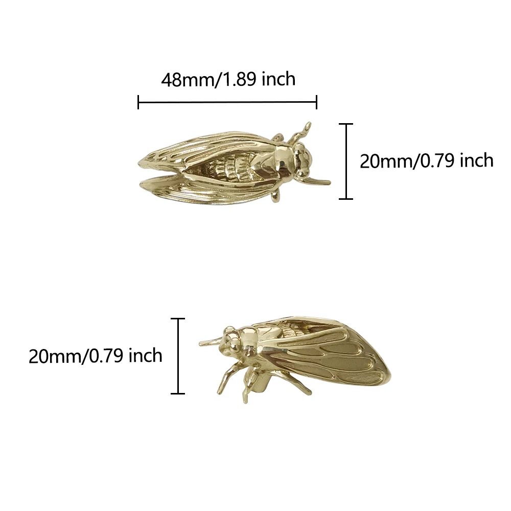 ทองเหลือง Cicada ตู้ประตู Knob - Unique Furniture Hardware Pulls บทวิจารณ์และราคา