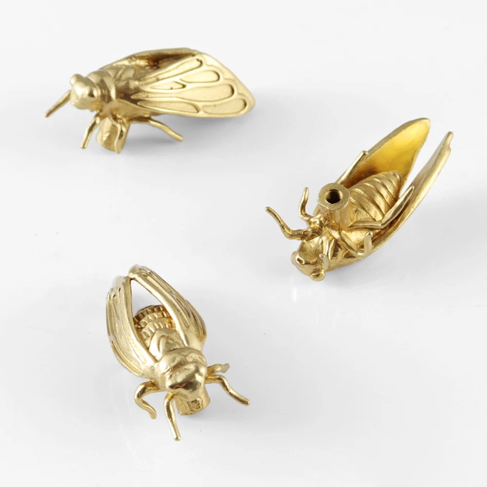 ทองเหลือง Cicada ตู้ประตู Knob - Unique Furniture Hardware Pulls บทวิจารณ์และราคา