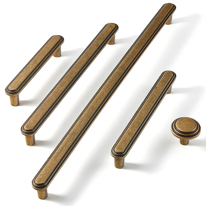 Retro จับทองเหลืองโบราณดึงตู้ห - Vintage Furniture Hardware Pulls บทวิจารณ์และราคา