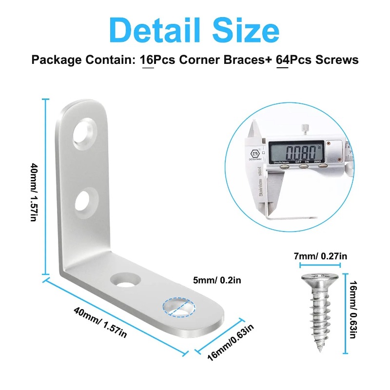 ตัวยึดมุมเฟอร์นิเจอร์และตู้ -  - Corner Bracket Angle บทวิจารณ์และราคา