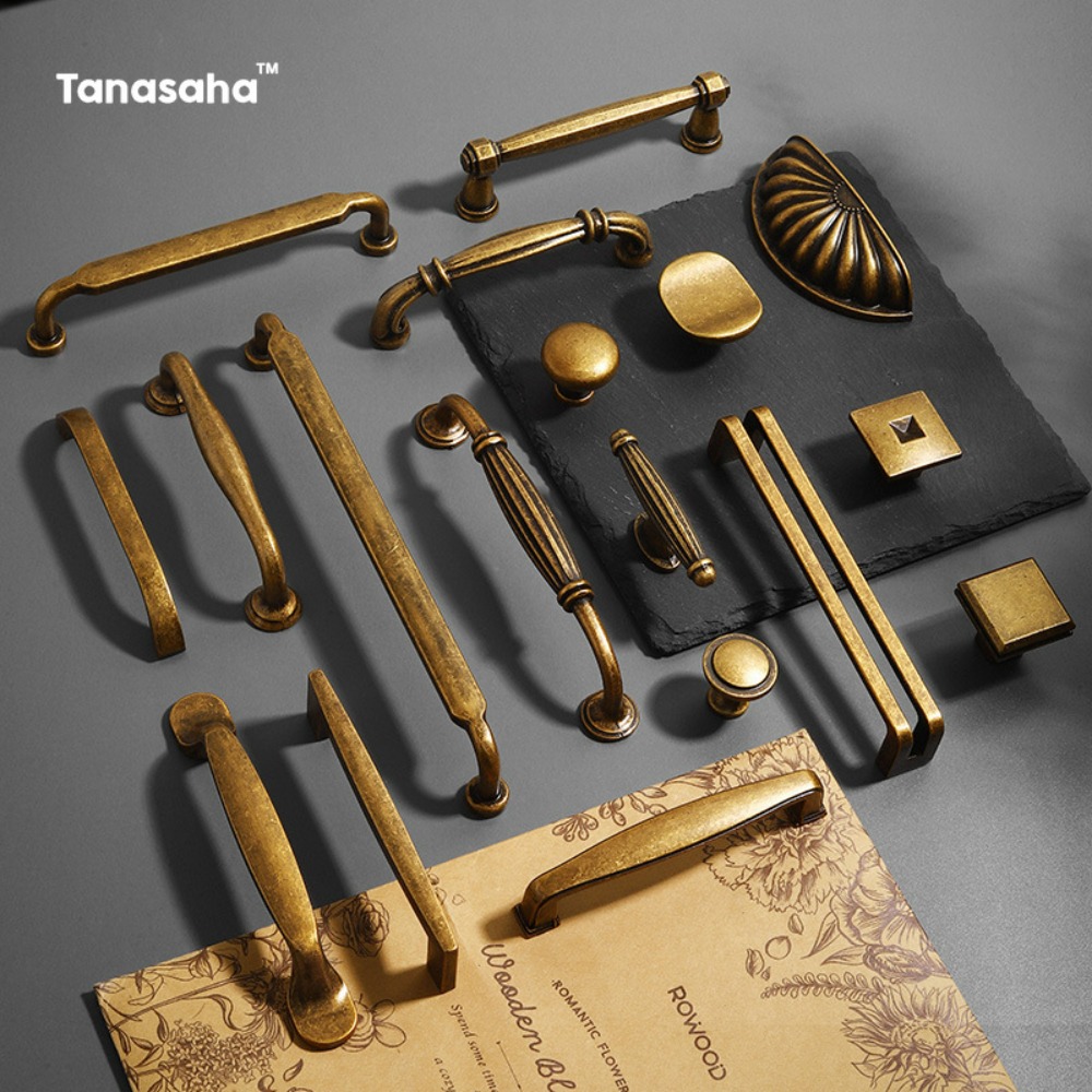มือจับลิ้นชัก โลหะผสมสังกะสี ท - Vintage Furniture Hardware Pulls บทวิจารณ์และราคา