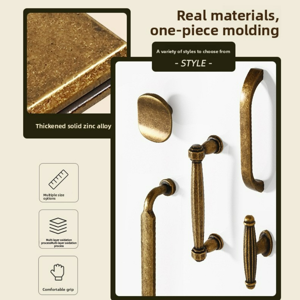 มือจับลิ้นชัก โลหะผสมสังกะสี ท - Vintage Furniture Hardware Pulls บทวิจารณ์และราคา