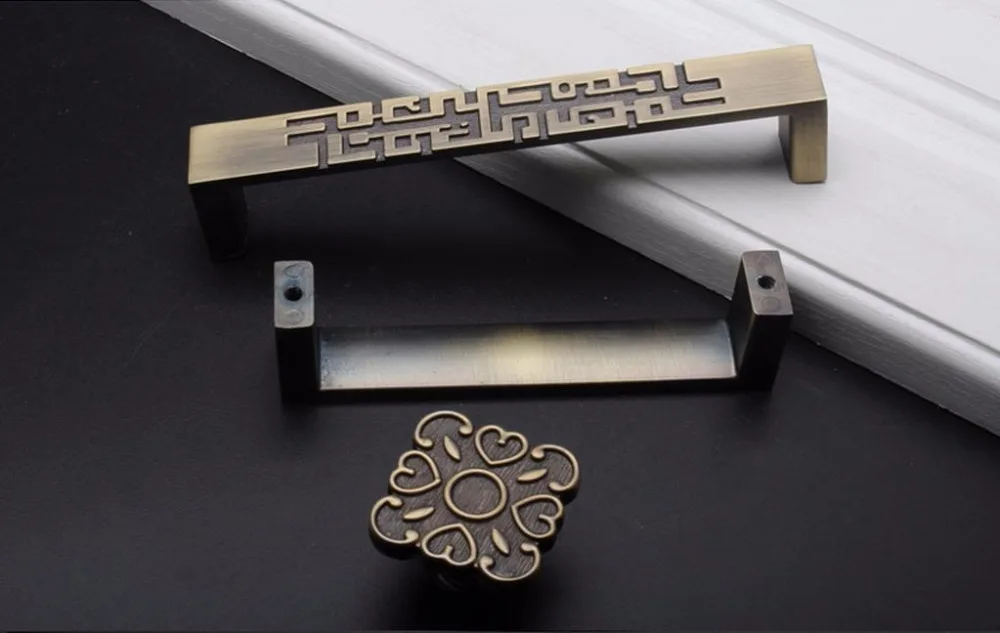 2 ชิ้นสไตล์จีนลิ้นชักลิ้นชักดึ - Unique Furniture Hardware Pulls บทวิจารณ์และราคา