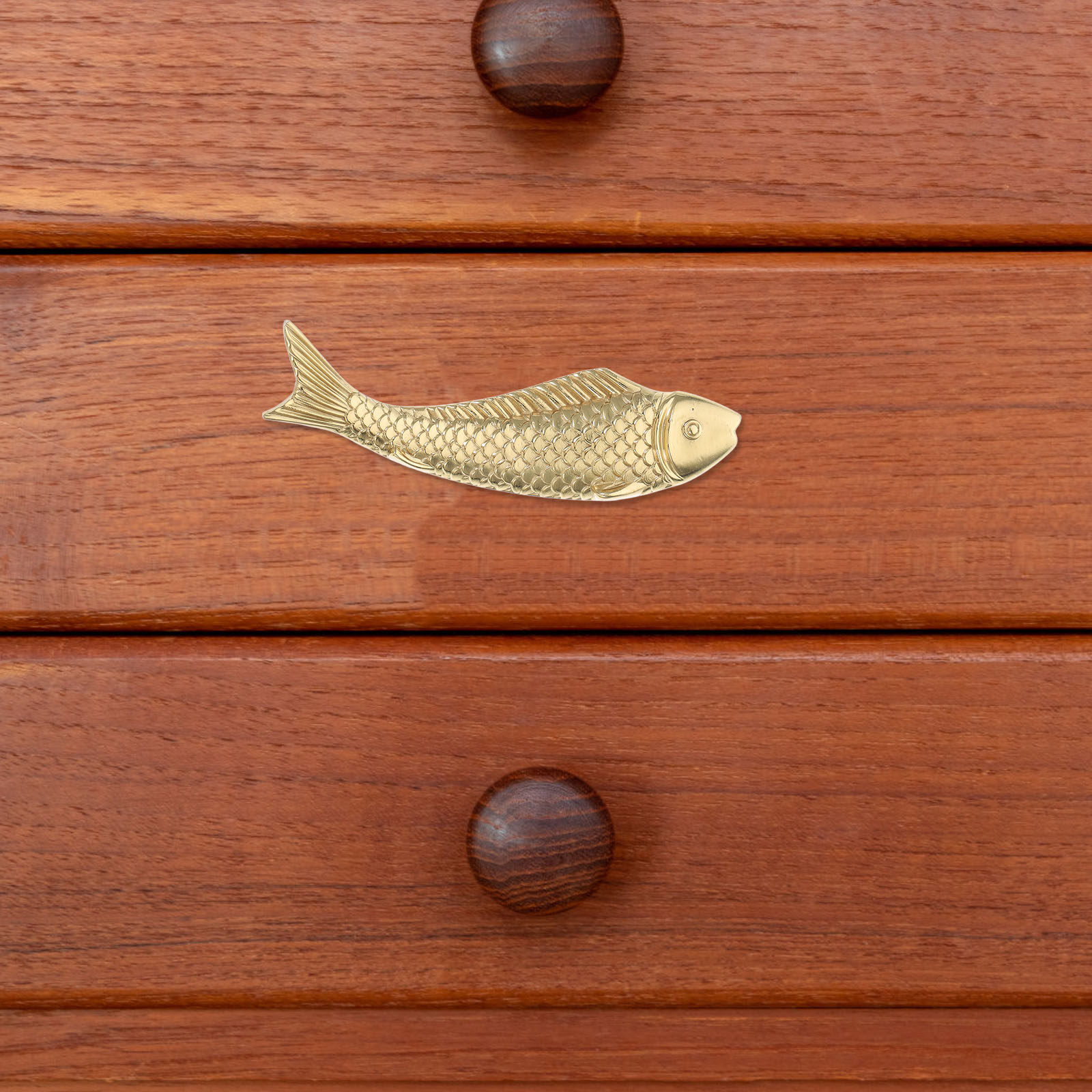 มือจับตู้ทองเหลืองลายปลา ด้ามจ - Unique Furniture Hardware Pulls บทวิจารณ์และราคา