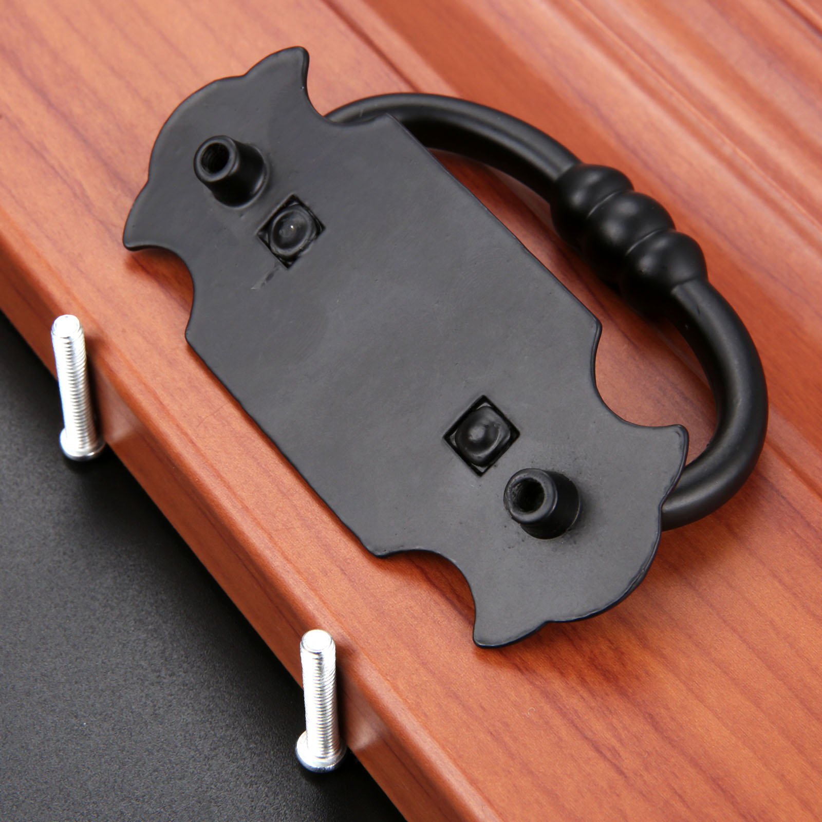 1Pc 88*56Mm สีดำ Handle สังกะส - Vintage Furniture Hardware Pulls บทวิจารณ์และราคา