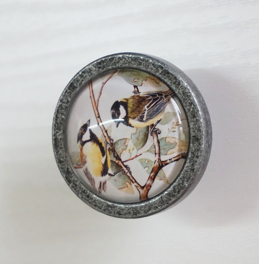 ลูกบิดลิ้นชักลายสองนก ลูกบิดปร - Vintage Furniture Hardware Pulls บทวิจารณ์และราคา