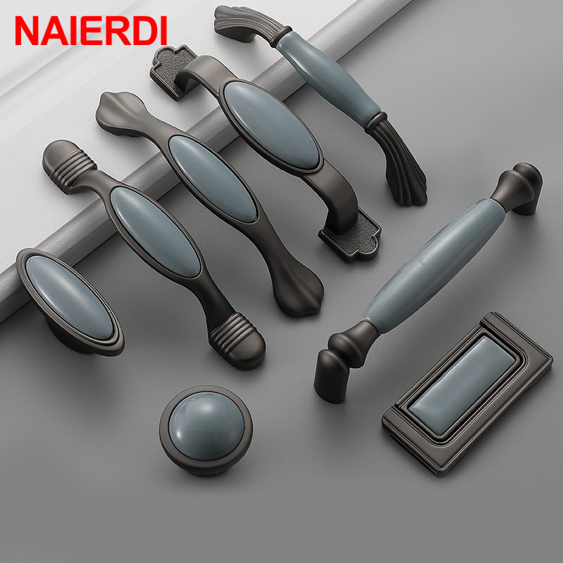 NAIERDI ตู้เซรามิค Knobs Handl - Vintage Furniture Hardware Pulls บทวิจารณ์และราคา