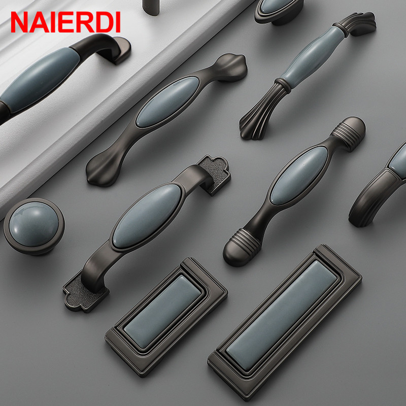NAIERDI ตู้เซรามิค Knobs Handl - Vintage Furniture Hardware Pulls บทวิจารณ์และราคา