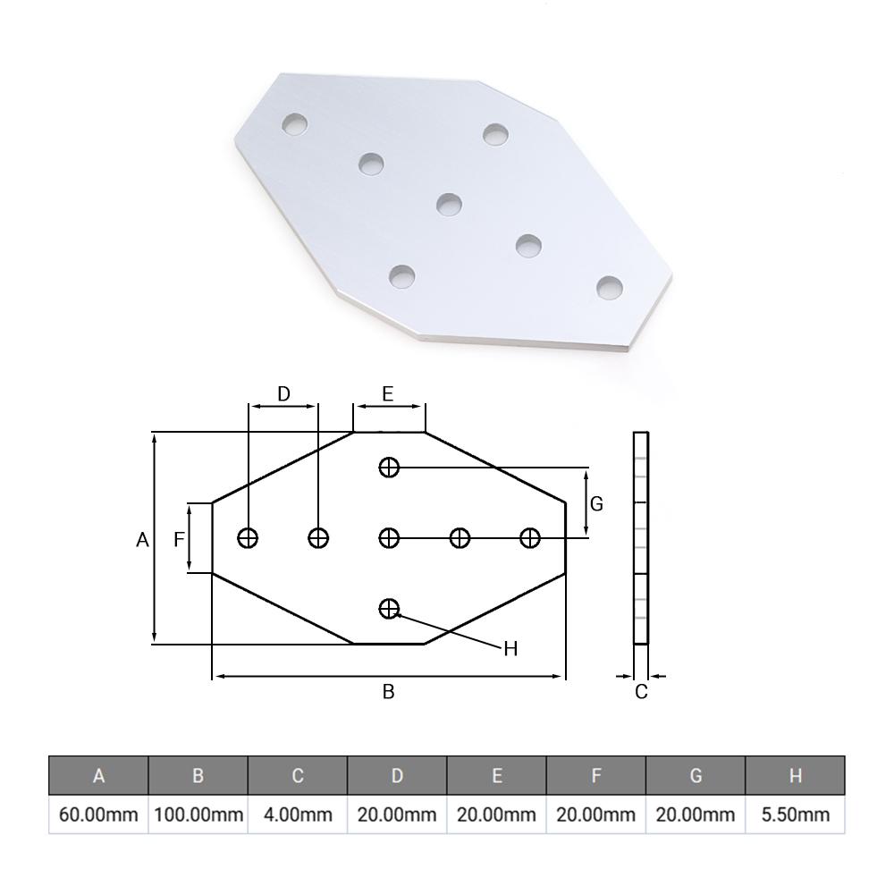 Openbuilds 7 Hole Cross Joinin - Corner Bracket Angle บทวิจารณ์และราคา